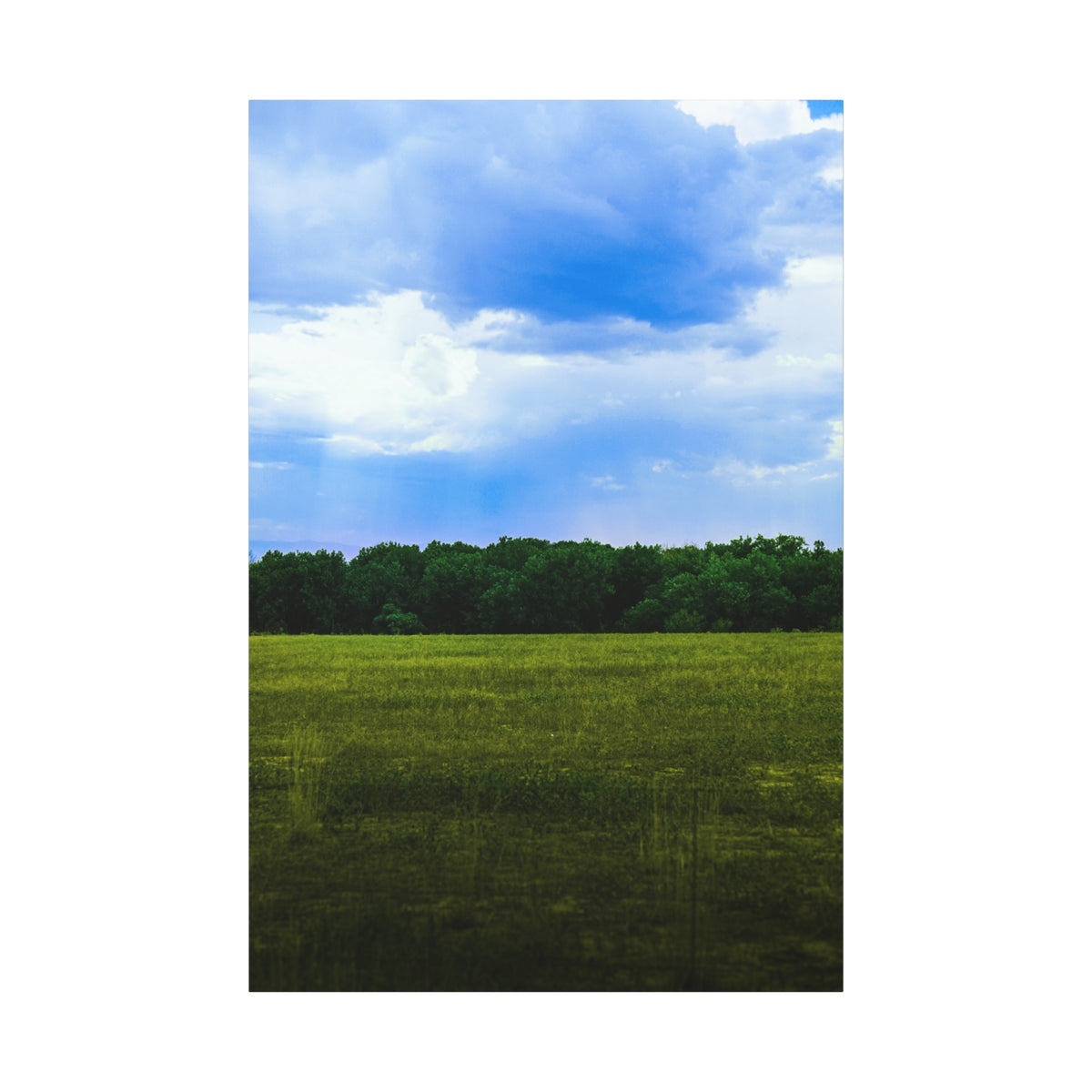 Early 2000s / XP Inspired Serene Meadow Matte Canvas Print | Stretched Landscape Wall Art