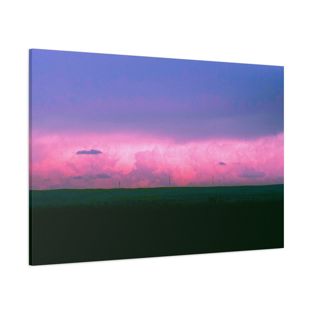 Sunset Storm Matte Canvas Print | Pink & Purple Cloudscape Stretched Canvas