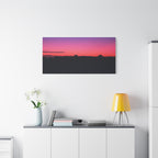 Vaporwave Sunset Horizon Matte Stretched Canvas (1.25")
