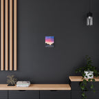 Blue, Pink & Orange Sunset Road Canvas Wall Art | Matte Stretched Print