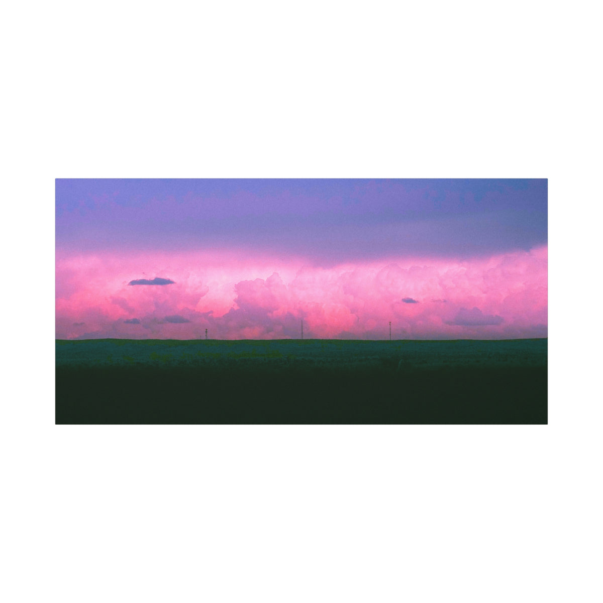 Sunset Storm Matte Canvas Print | Pink & Purple Cloudscape Stretched Canvas