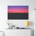 Vaporwave Sunset Horizon Matte Stretched Canvas (1.25")