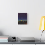 Moonlit Road Matte Canvas Wall Art | Night Sky Photography Print