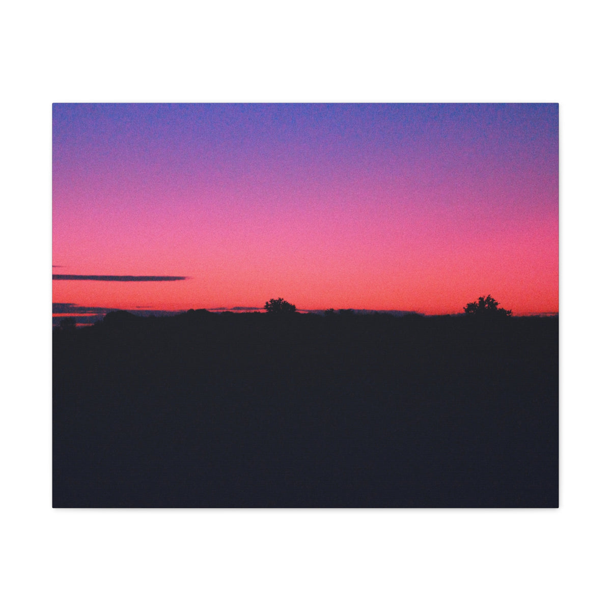 Vaporwave Sunset Horizon Matte Stretched Canvas (1.25")