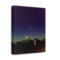 Moonlit Road Matte Canvas Wall Art | Night Sky Photography Print