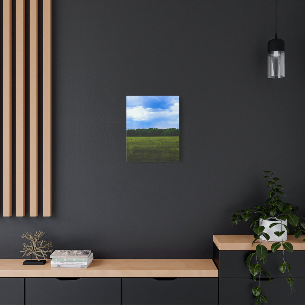 Early 2000s / XP Inspired Serene Meadow Matte Canvas Print | Stretched Landscape Wall Art
