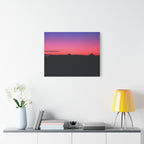 Vaporwave Sunset Horizon Matte Stretched Canvas (1.25")