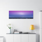 Resonance Inspired Sunset Gradient Canvas Wall Art | Pink & Purple Cityscape Matte Canvas