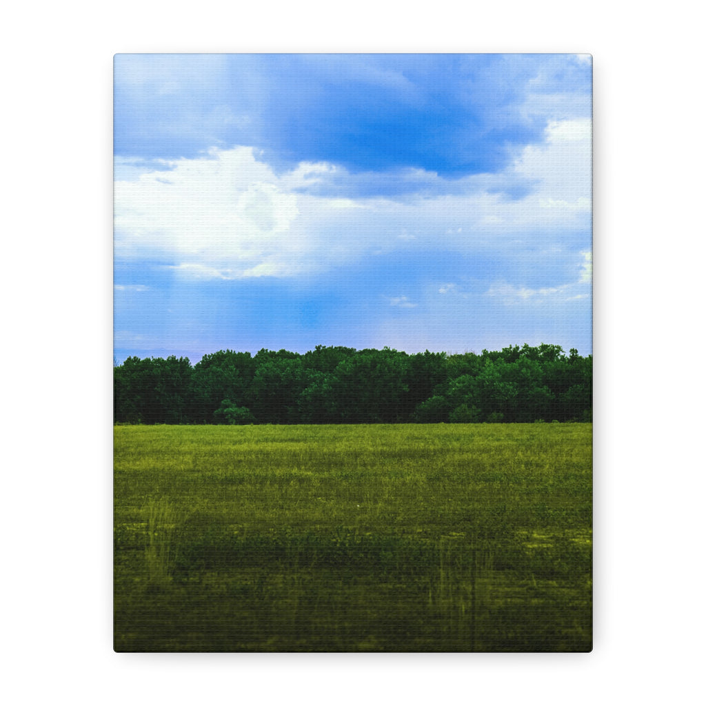 Early 2000s / XP Inspired Serene Meadow Matte Canvas Print | Stretched Landscape Wall Art