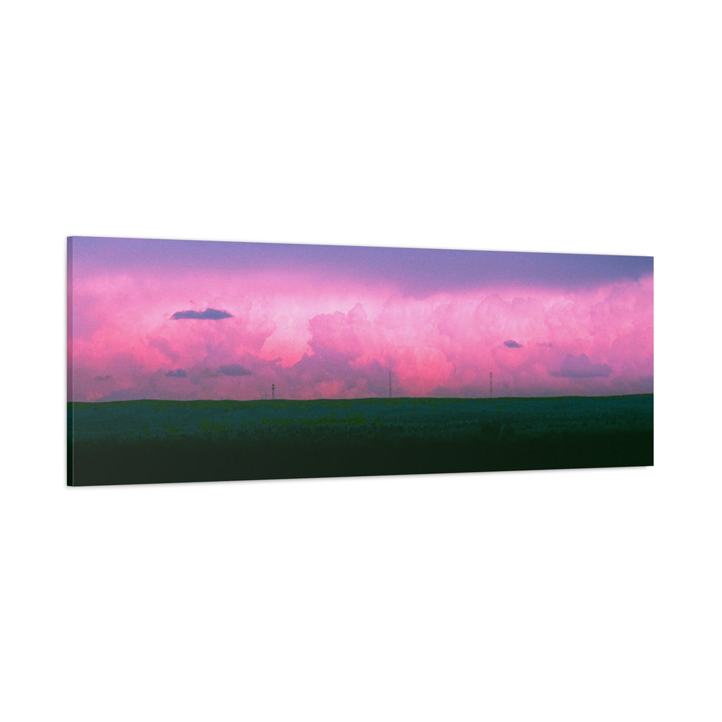 Sunset Storm Matte Canvas Print | Pink & Purple Cloudscape Stretched Canvas