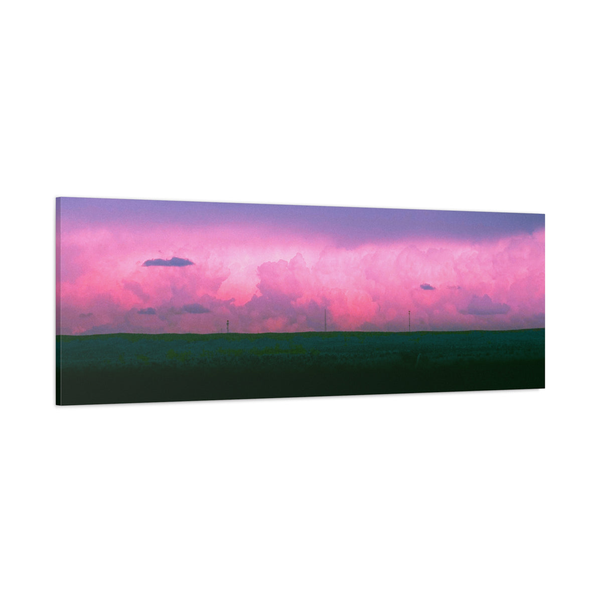 Sunset Storm Matte Canvas Print | Pink & Purple Cloudscape Stretched Canvas