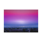 Resonance Inspired Sunset Gradient Canvas Wall Art | Pink & Purple Cityscape Matte Canvas