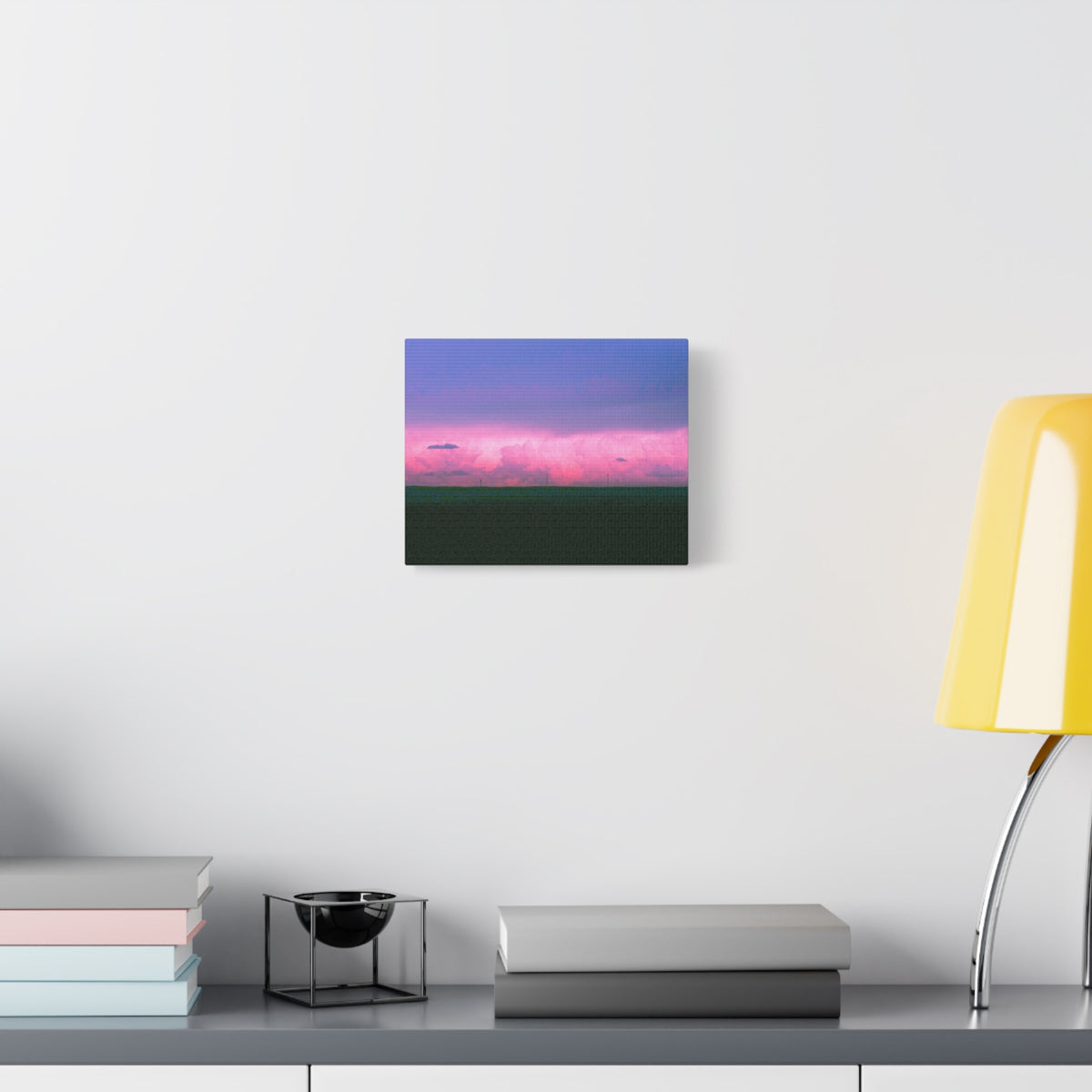 Sunset Storm Matte Canvas Print | Pink & Purple Cloudscape Stretched Canvas