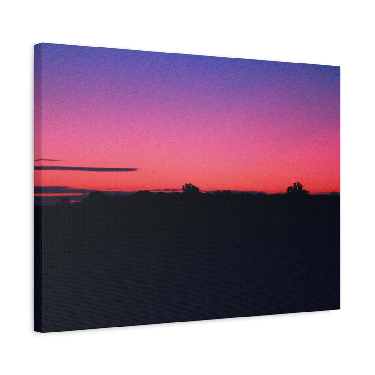 Vaporwave Sunset Horizon Matte Stretched Canvas (1.25")