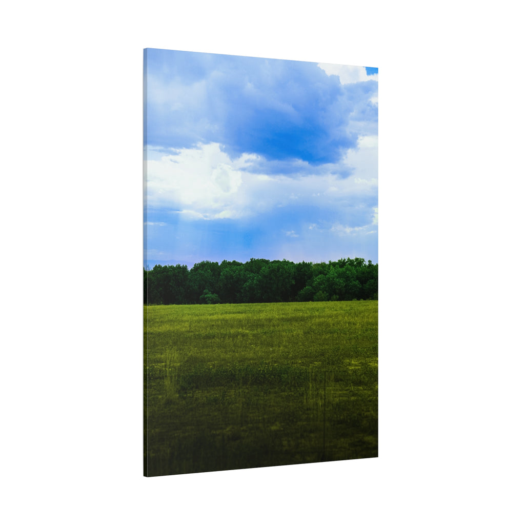 Early 2000s / XP Inspired Serene Meadow Matte Canvas Print | Stretched Landscape Wall Art