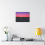 Vaporwave Sunset Horizon Matte Stretched Canvas (1.25")
