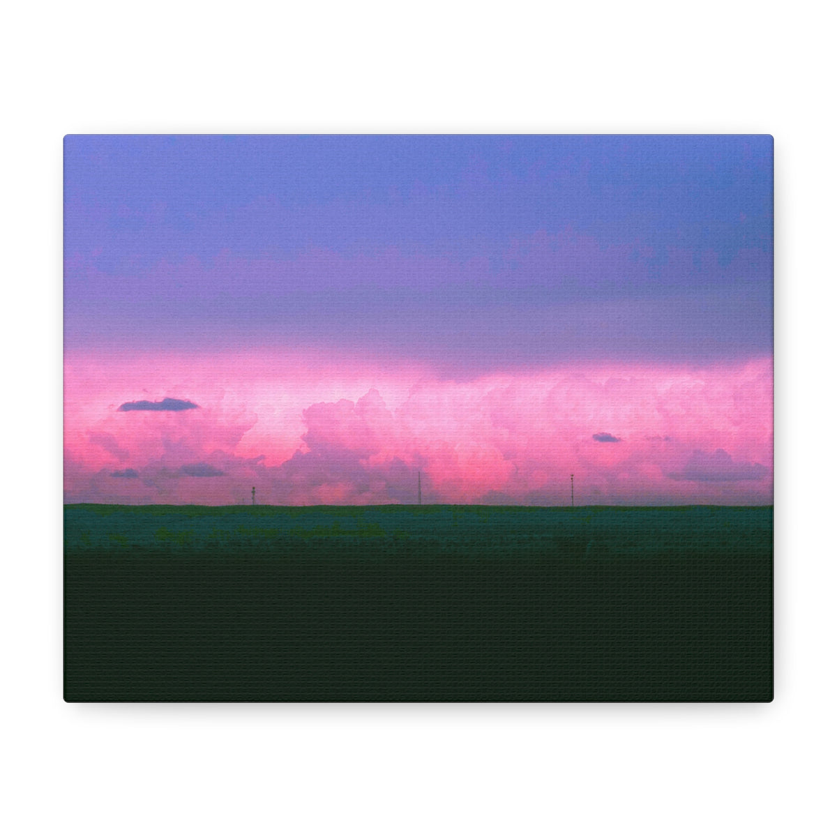 Sunset Storm Matte Canvas Print | Pink & Purple Cloudscape Stretched Canvas
