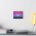 Resonance Inspired Sunset Gradient Canvas Wall Art | Pink & Purple Cityscape Matte Canvas