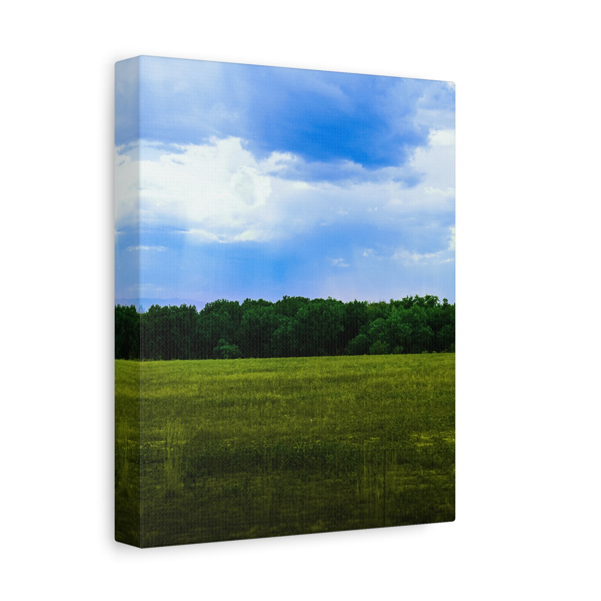 Early 2000s / XP Inspired Serene Meadow Matte Canvas Print | Stretched Landscape Wall Art
